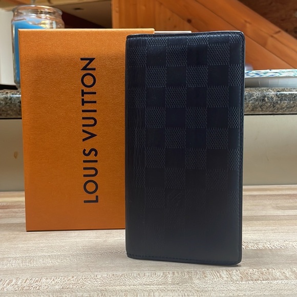 Louis Vuitton Brazza Gray Damier Infinity long bifold wallet with LV box. - Picture 3 of 6